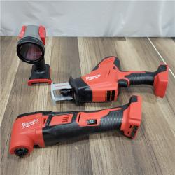AS-IS Milwaukee M18 18V Lithium-Ion Cordless Combo Kit (5-Tool) with (2) Batteries, Charger and Tool Bag