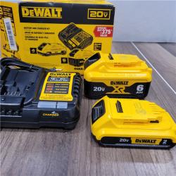 AS-IS  DEWALT 20V MAX Lithium-Ion 6.0Ah and 4.0Ah Battery and Charger Starter Kit