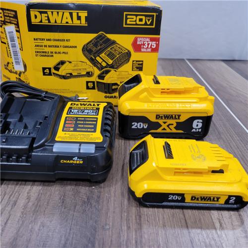 AS-IS  DEWALT 20V MAX Lithium-Ion 6.0Ah and 4.0Ah Battery and Charger Starter Kit