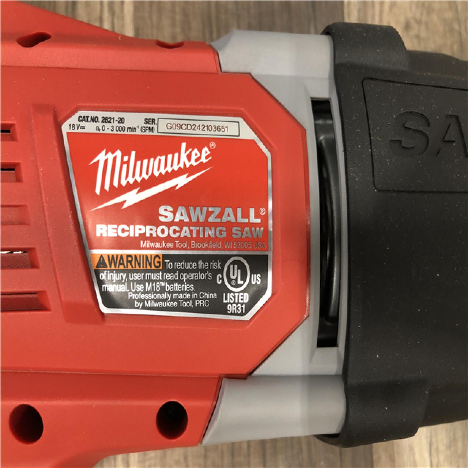 AS-IS Milwaukee M18 18V Lithium-Ion Cordless SAWZALL Reciprocating Saw (Tool-Only)