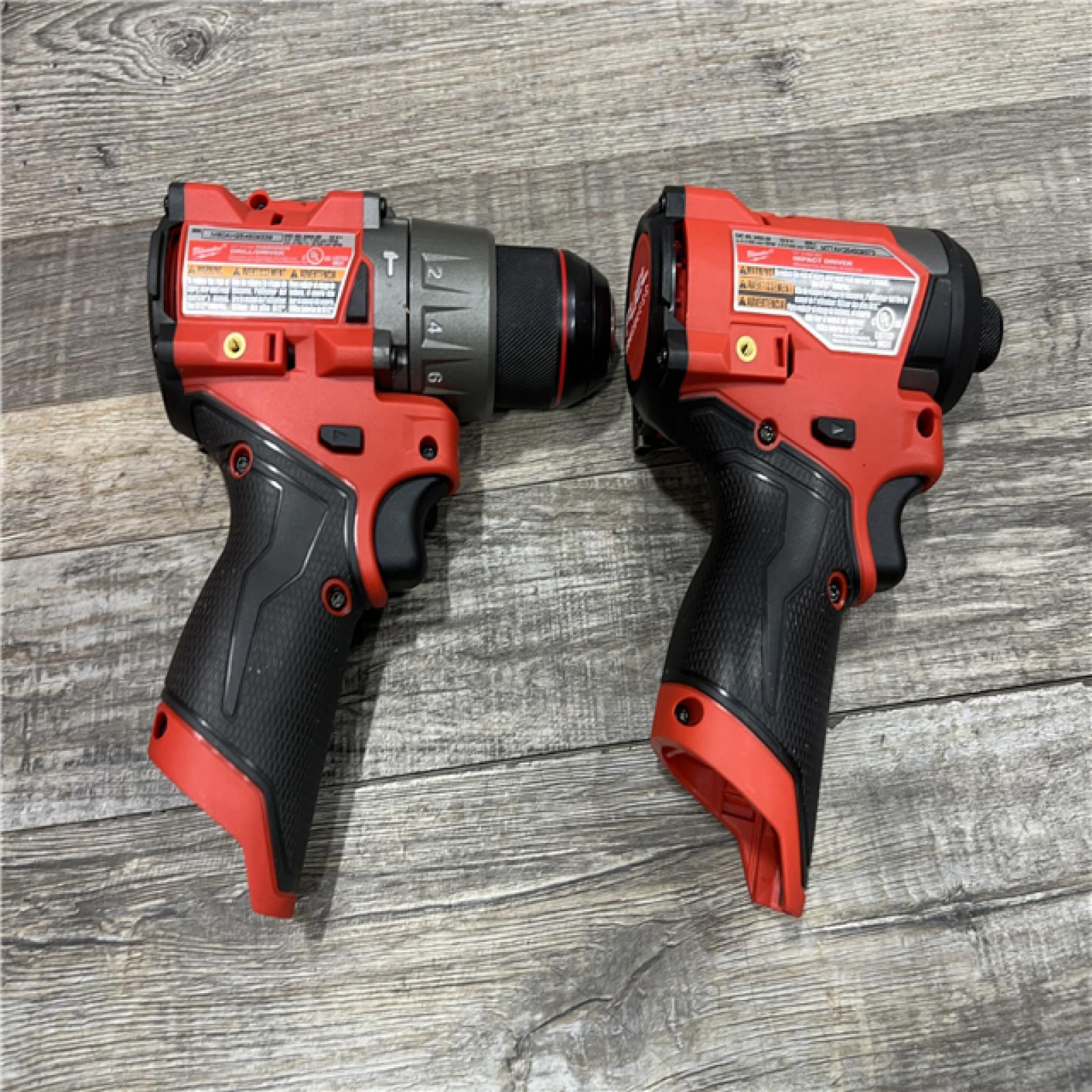 AS-IS Milwaukee FUEL 12-Volt Lithium-Ion Brushless Cordless Hammer Drill and Impact Driver Combo Kit