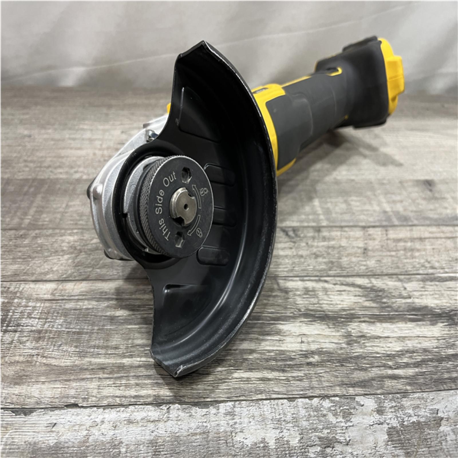 AS-IS DEWALT 20V MAX XR Cordless Brushless 4.5 in. Slide Switch Small Angle Grinder with Kickback Brake (Tool Only)