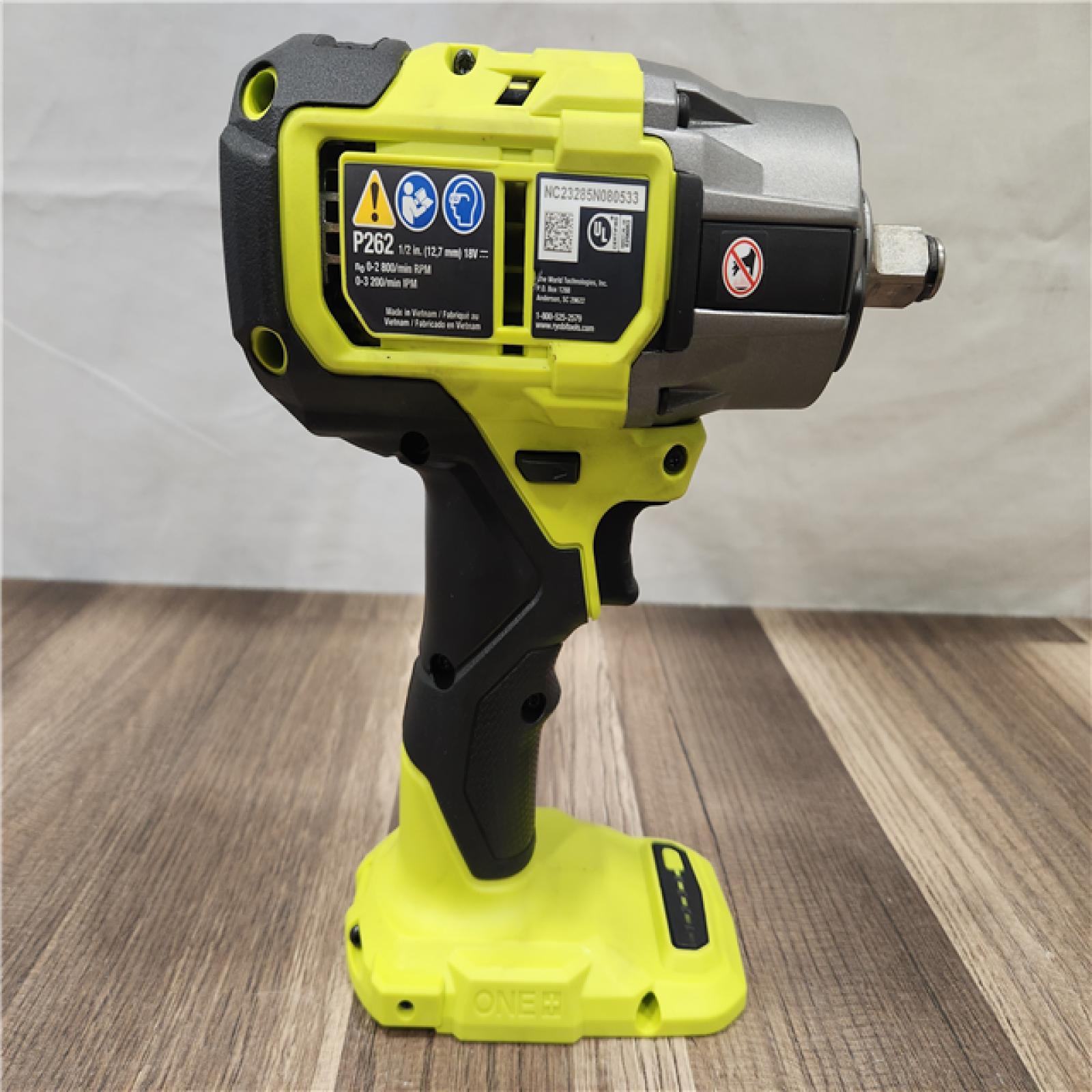AS-IS- RYOBI ONE+ HP 18V Brushless Cordless 4-Mode 1/2 in. Impact Wrench (Tool Only)