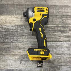 AS-IS DEWALT Atomic 20V Max Lithium-Ion Brushless Cordless Compact 1/4 in. Impact Driver Kit