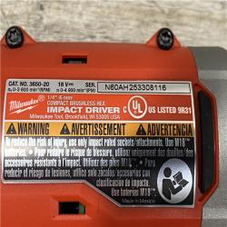 AS-IS Milwaukee 18-Volt Lithium-Ion Compact Brushless Cordless 1/4 in. Impact Driver Kit