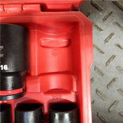 Houston Location - As-Is Milwaukee 49-66-7093 SHOCKWAVE 1/2 in. Drive SAE Deep Well 6 Point Impact Socket Set (18-Piece)(MISSING 3/8, 1-1/2) - Appears IN LIKE NEW Condition