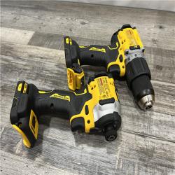 AS-IS DEWALT 20V MAX XR Hammer Drill and ATOMIC Impact Driver 2 Tool Cordless Combo Kit with (2) 4.0Ah Batteries, Charger, and Bag