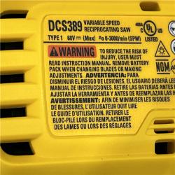 AS-IS DEWALT FLEXVOLT 60V MAX Cordless Brushless Reciprocating Saw (Tool Only)