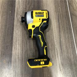 AS-IS DEWALT ATOMIC 20V MAX Cordless Brushless Compact 1/4 in. Impact Driver (Tool Only)