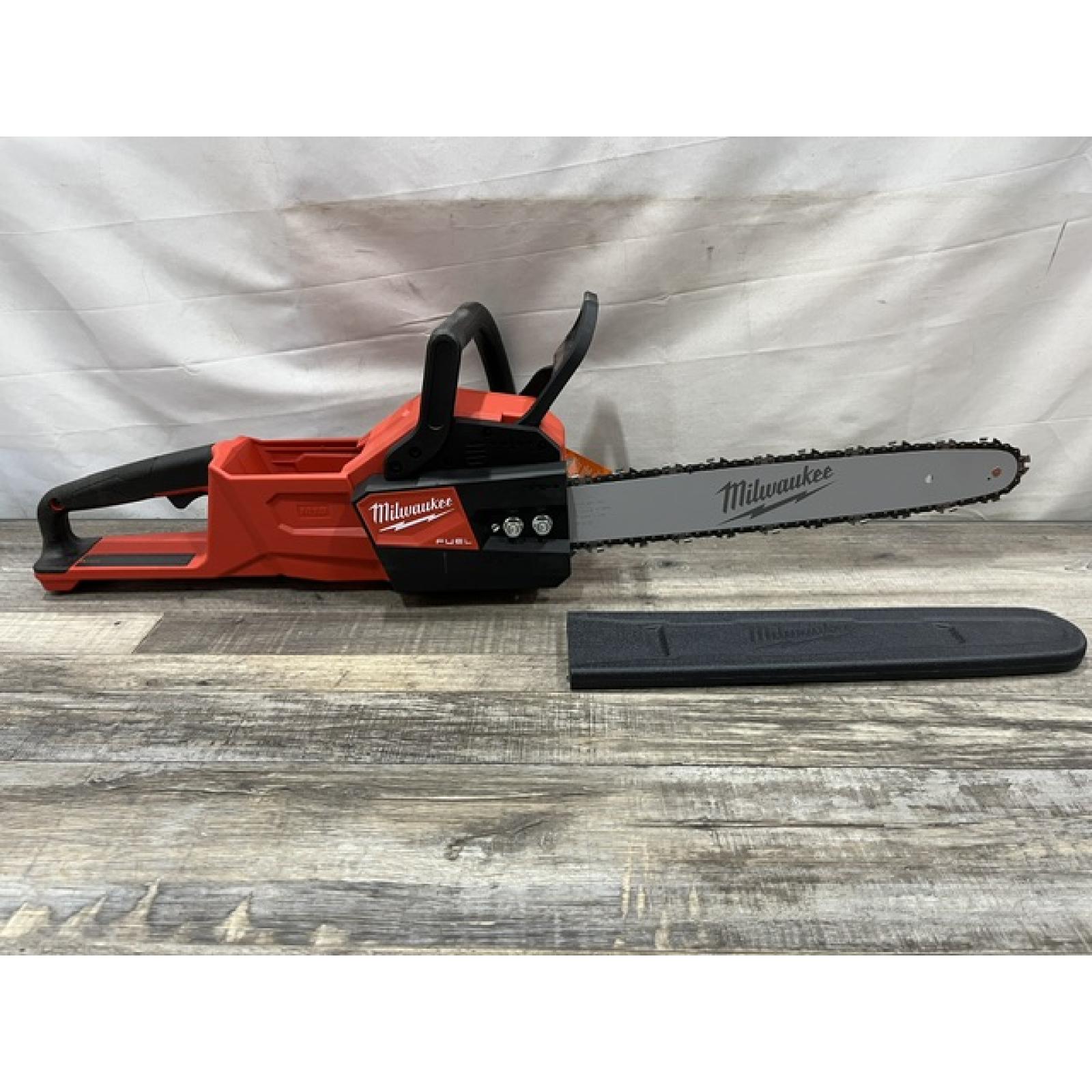 AS-IS Milwaukee FUEL 16 in. 18V Lithium-Ion Brushless Battery Chainsaw (Tool-Only)