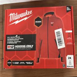California NEW Milwaukee M12 Heated Hoodie Size 2X Red (No battery)