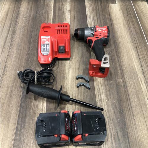 AS-IS Milwaukee FUEL 18V Lithium-Ion Brushless Cordless 1/2 in. Hammer Drill Driver Kit