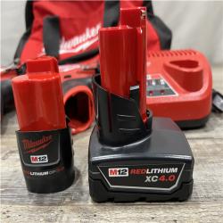 AS-IS Milwaukee FUEL 12-Volt Lithium-Ion Brushless Cordless Hammer Drill and Impact Driver Combo Kit