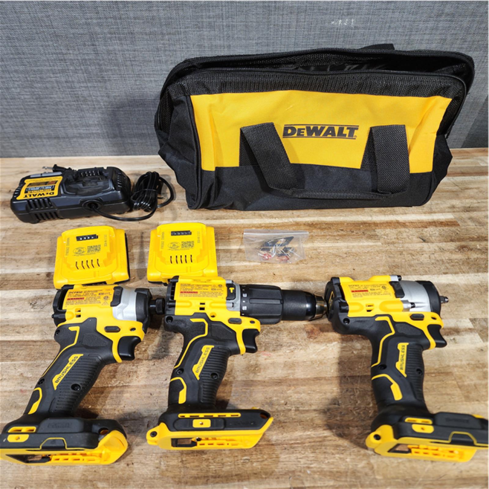 Houston Location AS-IS DEWALT Drill and Impacts QTY/2 and Batteries QTY/2 with Charger