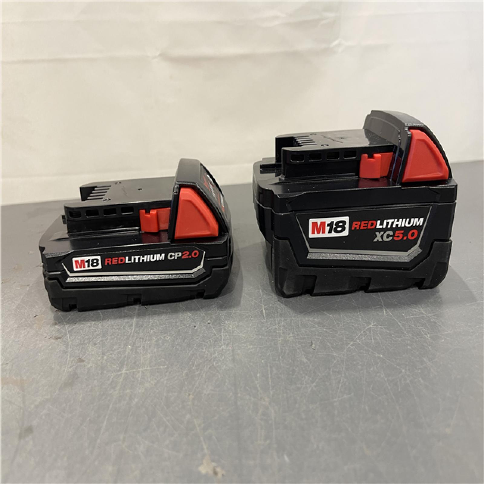 AS-IS - Milwaukee M18 18-Volt Lithium-Ion Starter Kit with One 5.0 Ah and One 2.0 Ah Battery and Charger