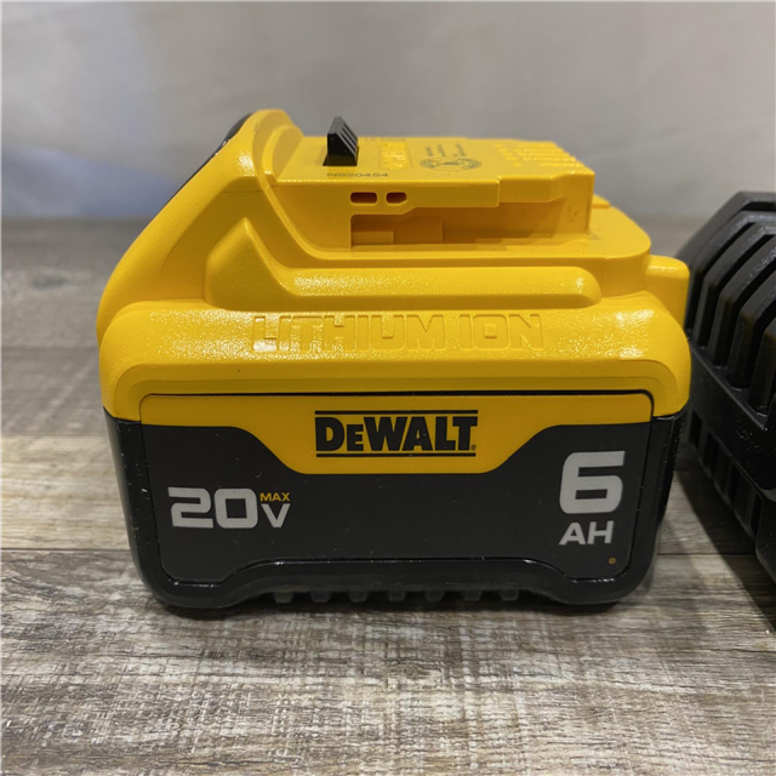 AS-IS DEWALT 20V MAX Lithium-Ion 6.0 Ah Battery and Charger