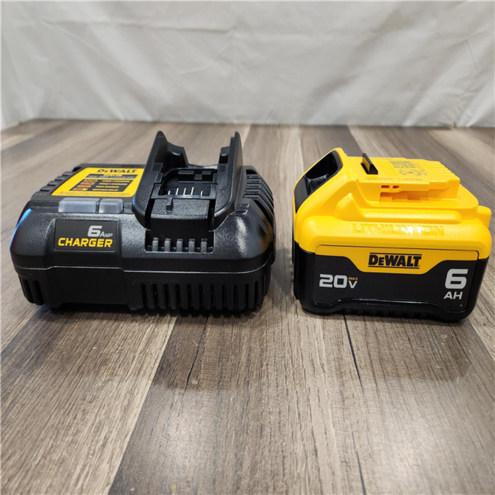 AS-IS DEWALT 20-Volt MAX Lithium-Ion 6.0 Ah Battery Pack and Charger Kit