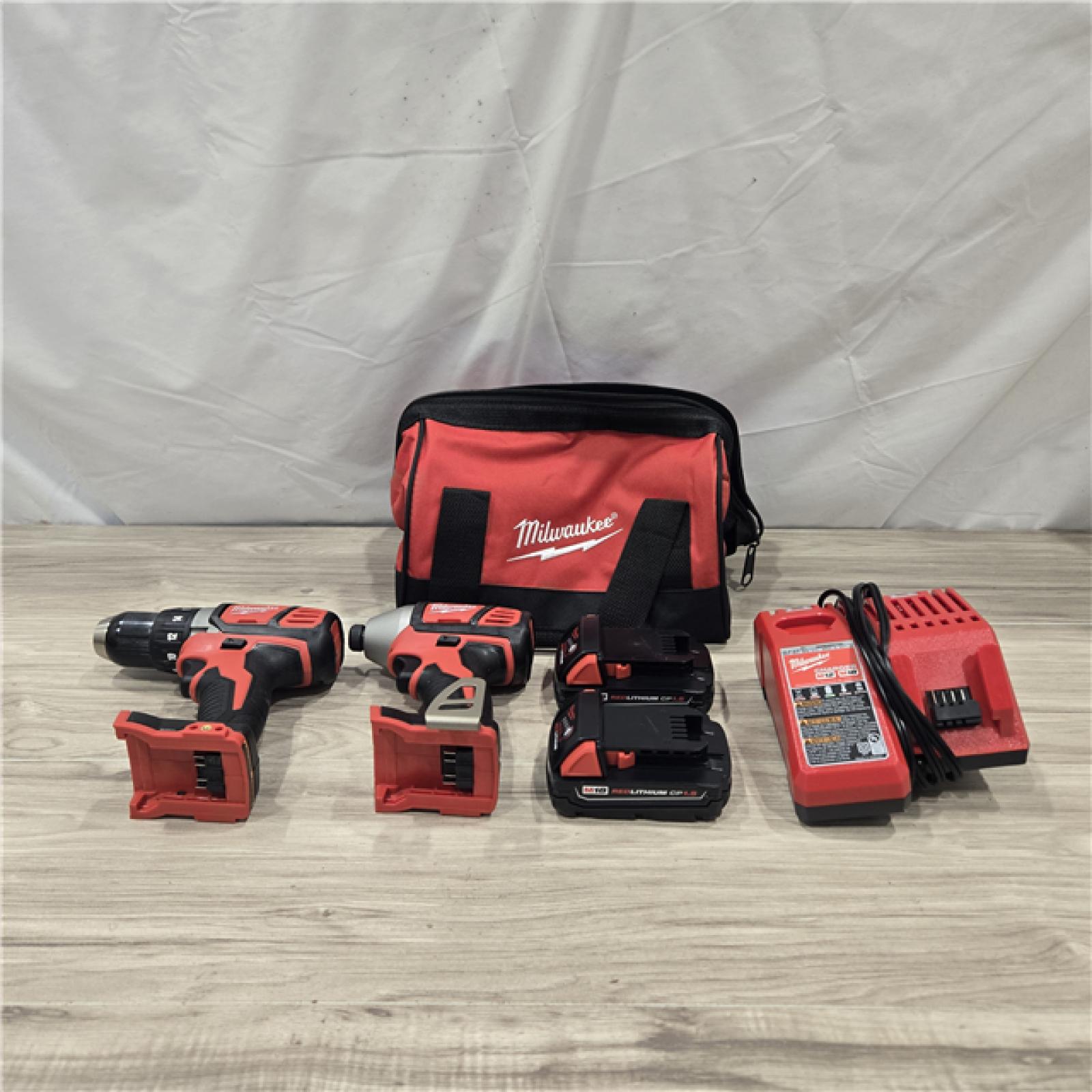 AS-IS Milwaukee 18V Cordless 2-Tool Drill/Driver and Impact Driver Kit