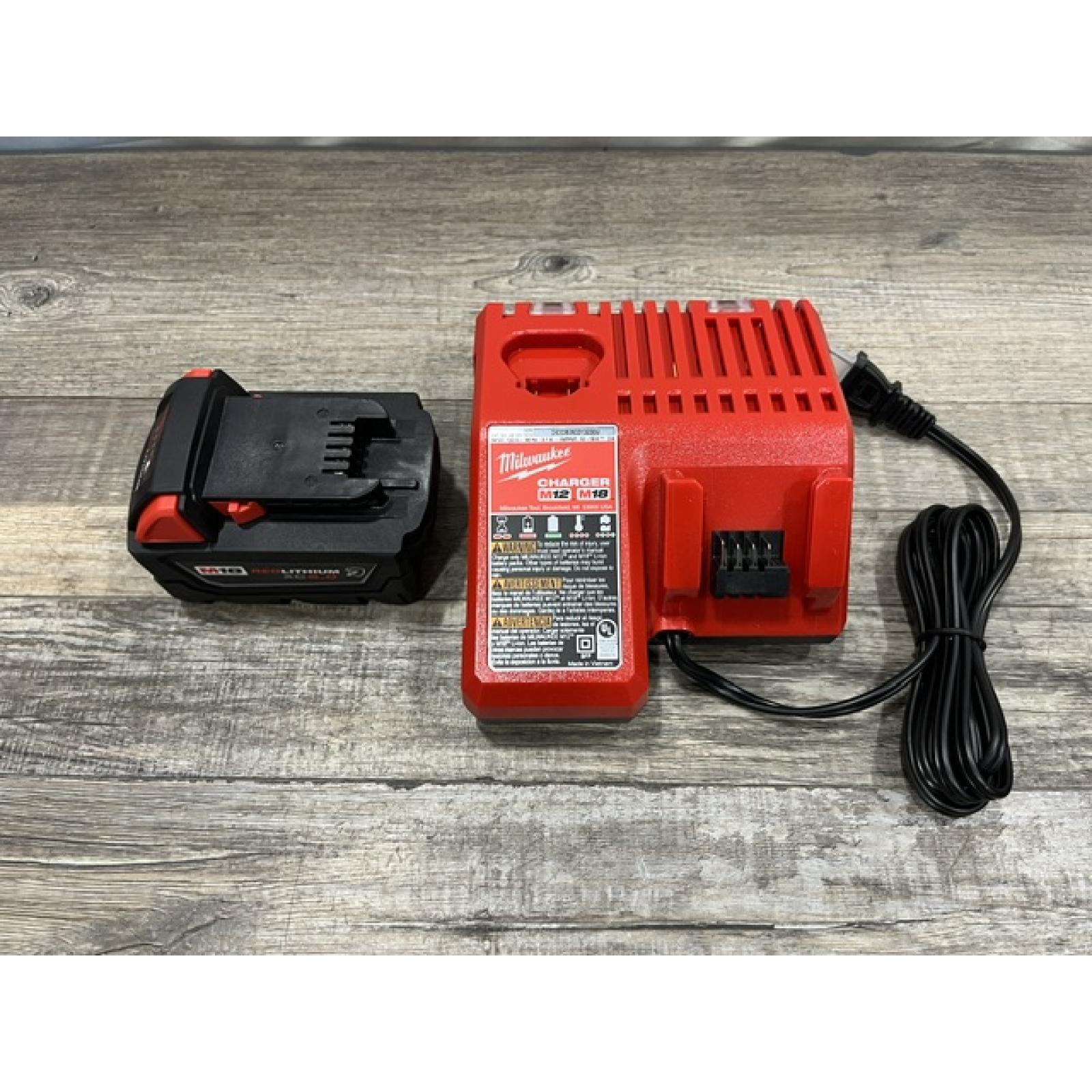 AS-IS Milwaukee 18-Volt Lithium-Ion XC Starter Kit with One 5.0Ah Battery and Charger