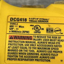 AS-IS DEWALT FLEXVOLT 60V MAX Cordless Brushless 4.5 in. to 6 in. Small Angle Grinder with Kickback Brake (Tool Only)