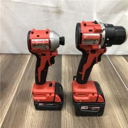 AS-IS Milwaukee 18-Volt Lithium-Ion Brushless Cordless Compact Hammer Drill/Impact Combo Kit
