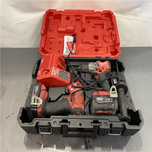 AS-IS - Milwaukee M18 FUEL 18V Lithium-Ion Brushless Cordless Hammer Drill and Impact Driver Combo Kit