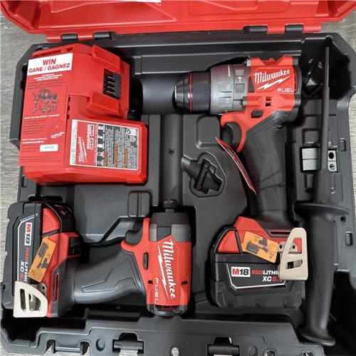 California NEW Milwaukee M18 Fuel 2-Tool Combo Kit, Includes (2) Batteries, Charger & Hard Case