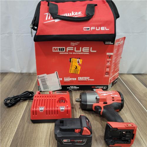 AS-IS Milwaukee M18 1/2 in. Cordless Brushless High Torque Impact Wrench Kit (Battery & Charger)