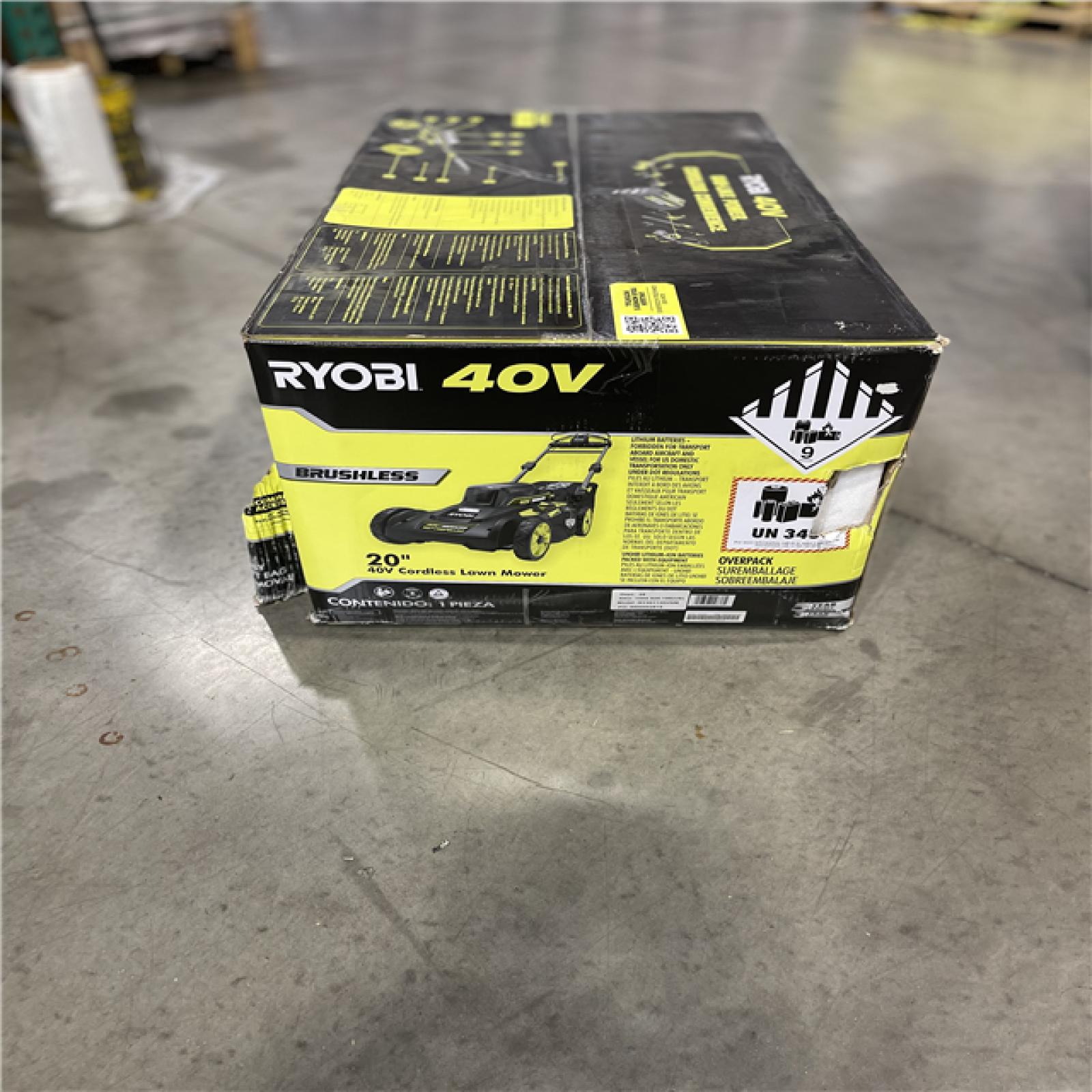 DALLAS LOCATION- RYOBI 40V 20 SELF PROPELLED MOWER