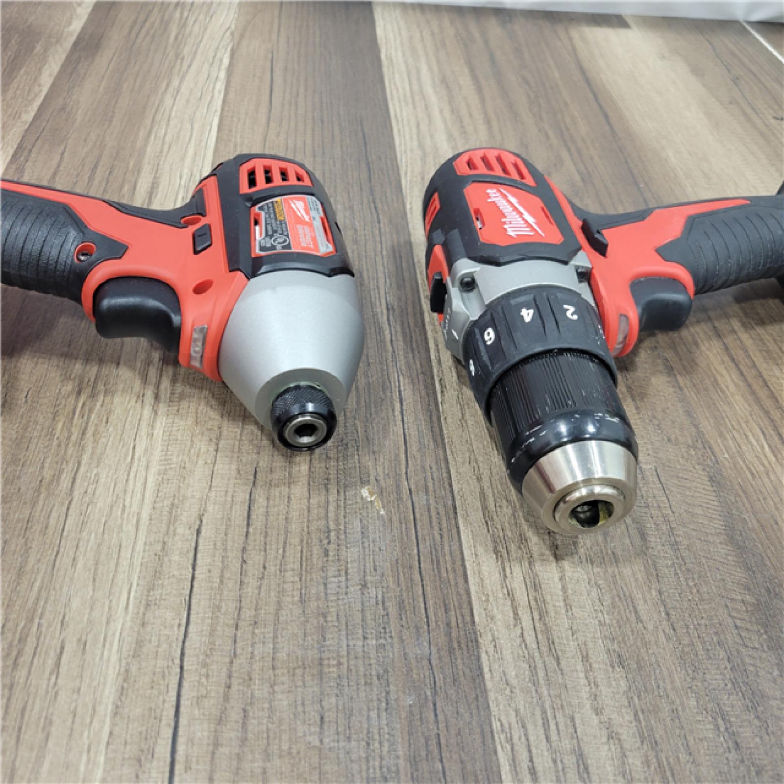 AS-IS Milwaukee M18 18V Cordless Brushed 2 Tool Drill/Driver and Impact Driver Kit