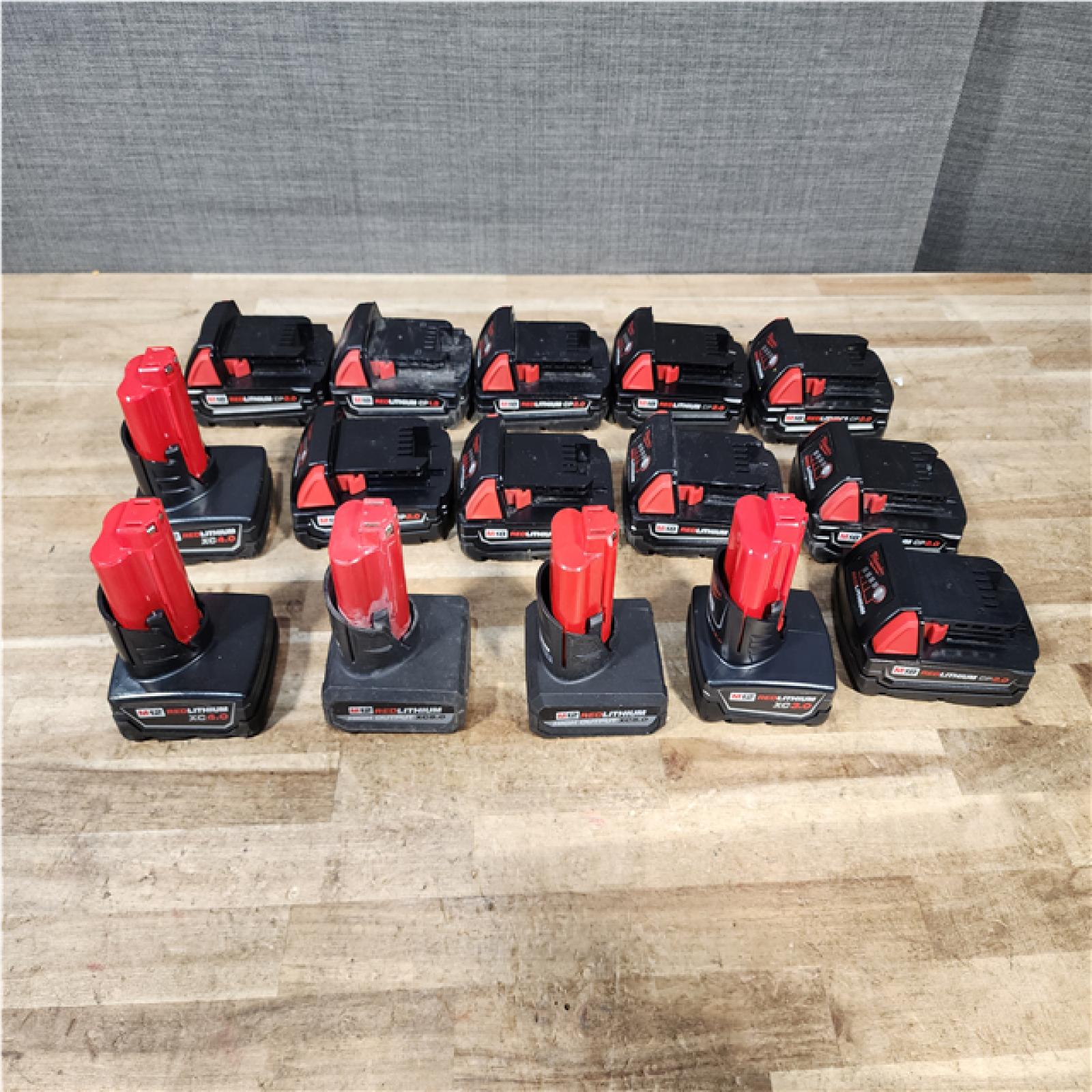 Houston Location Milwaukee Batteries QTY/15