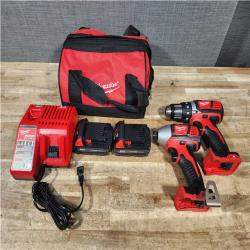 HOUSTON LOCATION - AS - IS Milwaukee 18V Lithium-Ion Cordless Drill Driver/Impact Driver Combo Kit