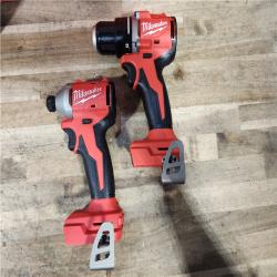 HOUSTON LOCATION - AS-IS Milwaukee M18 18V Lithium-Ion Brushless Cordless Compact Drill/Impact Combo Kit (2-Tool) W/(2) 2.0 Ah Batteries  Charger & Bag