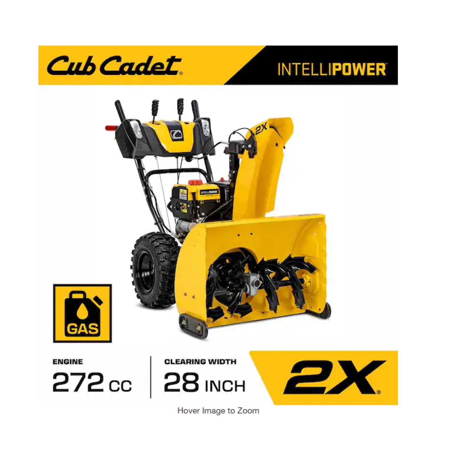 DALLAS LOCATION - Cub Cadet 2X 28 in. 272cc IntelliPower Two-Stage Electric Start Gas Snow Blower with Power Steering and Steel Chute