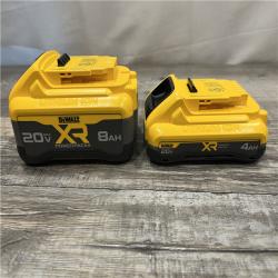 AS-IS DEWALT 20V XR Lithium-Ion Starter Pack with 8.0 Ah and 4.0 Ah Battery Packs and Charger