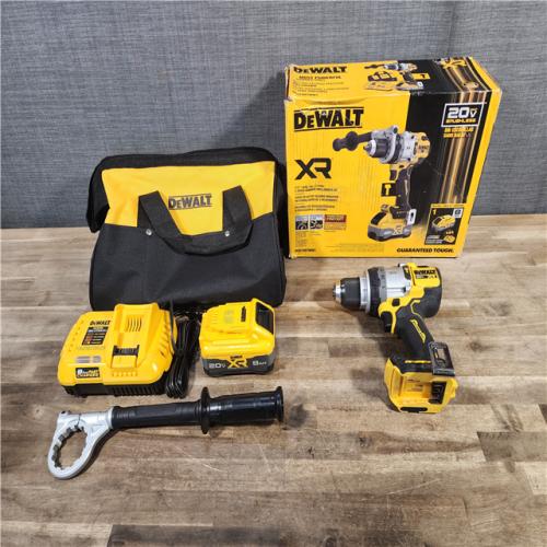 HOUSTON LOCATION - AS-IS DEWALT 20V XR Lithium-Ion Cordless Hammer Drill Kit with 8.0 Ah Battery, Charger and Kit Bag