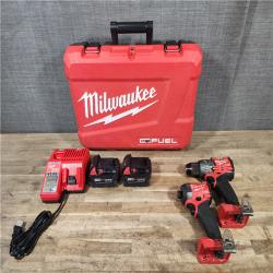 HOUSTON LOCATION - AS-IS Milwaukee FUEL 18V Lithium-Ion Brushless Cordless Hammer Drill and Impact Driver Combo Kit