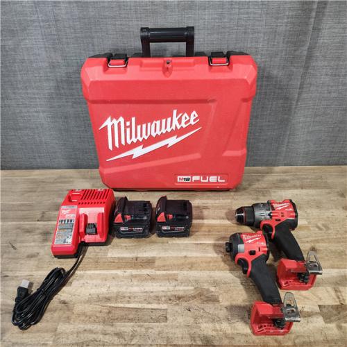 HOUSTON LOCATION - AS-IS Milwaukee FUEL 18V Lithium-Ion Brushless Cordless Hammer Drill and Impact Driver Combo Kit