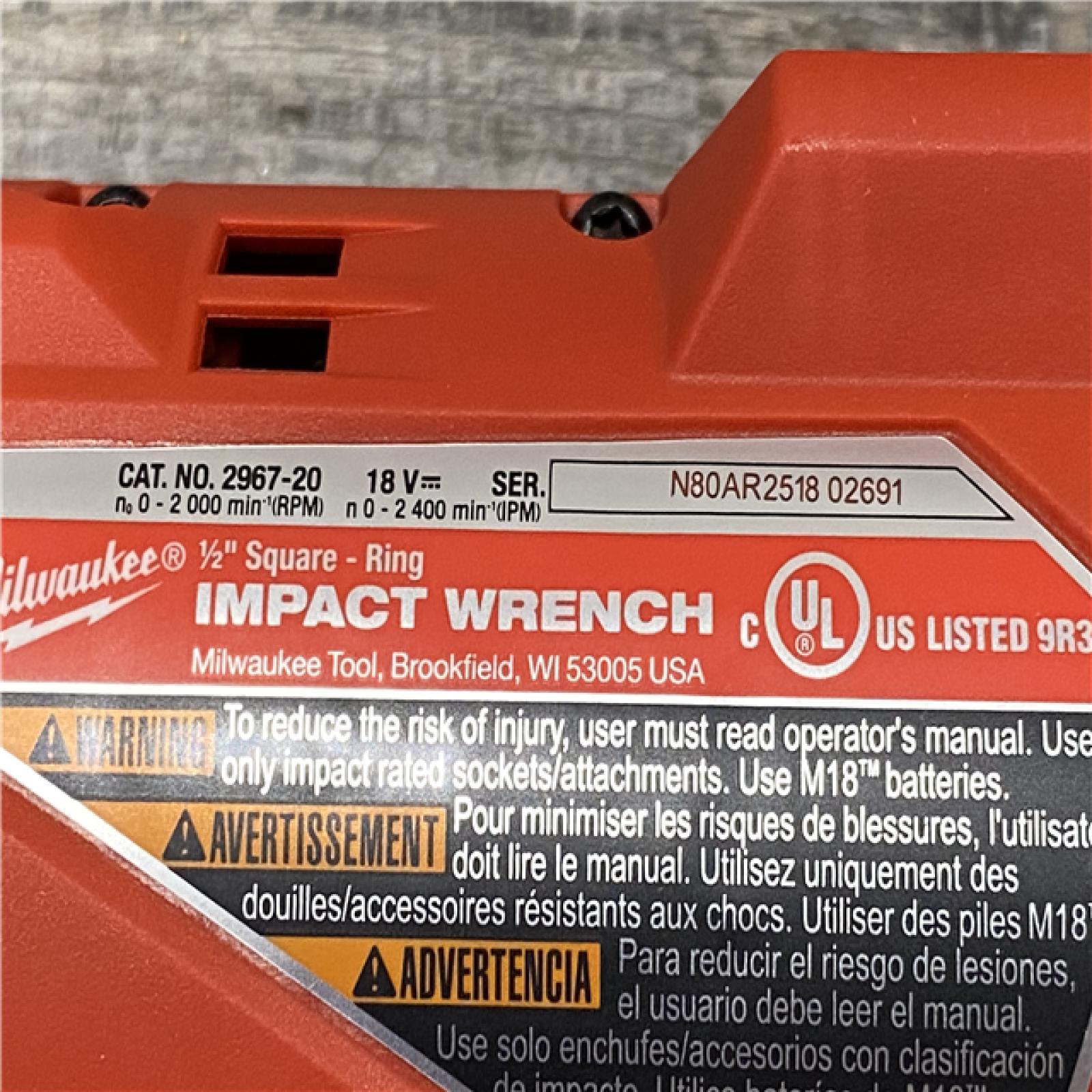 AS-IS Milwaukee FUEL 1/2 High Torque Impact Wrench with Friction Ring Kit