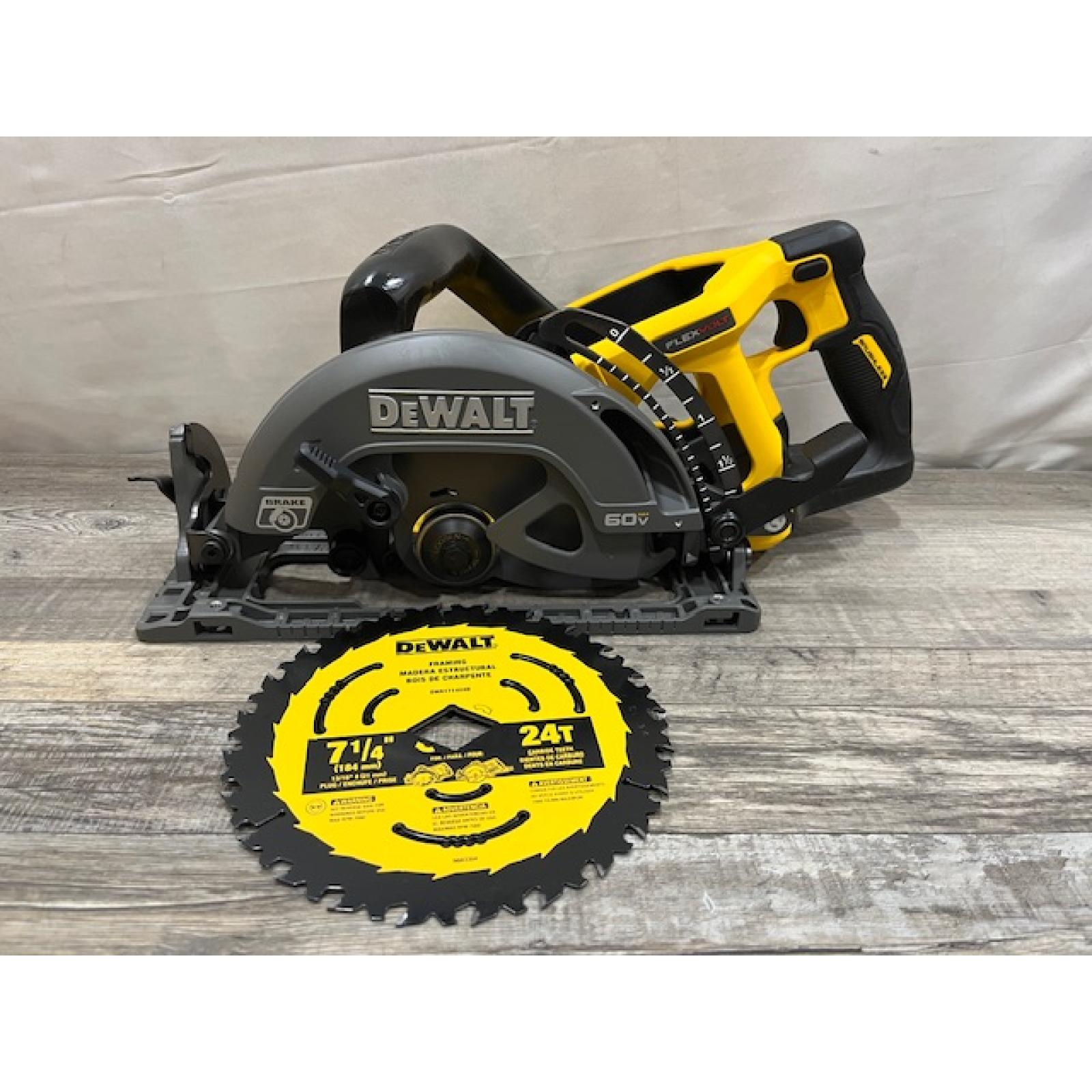 AS-IS DEWALT FLEXVOLT 60V MAX Cordless Brushless 7-1/4 in. Wormdrive Style Circular Saw (Tool Only)