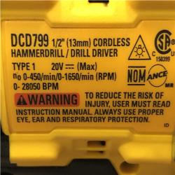 AS-IS DEWALT ATOMIC 20V Lithium-Ion Cordless 1/2 in. Hammer Drill Kit
