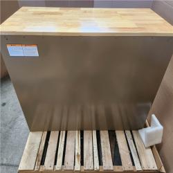 Phoenix NEW Husky Standard Duty 46 in. W x 18 in. D 9-Drawer Gloss Tan Mobile Workbench Cabinet with Solid Wood Top