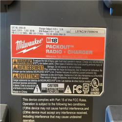 AS-IS Milwaukee Lithium-Ion Cordless PACKOUT Radio/Speaker with Built-In Charger