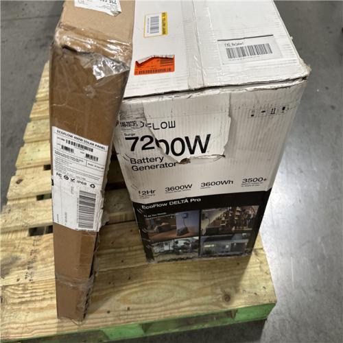 California AS-IS Ecoflow 7200W Battery Generator w/Solar Panel (Damaged Boxes)