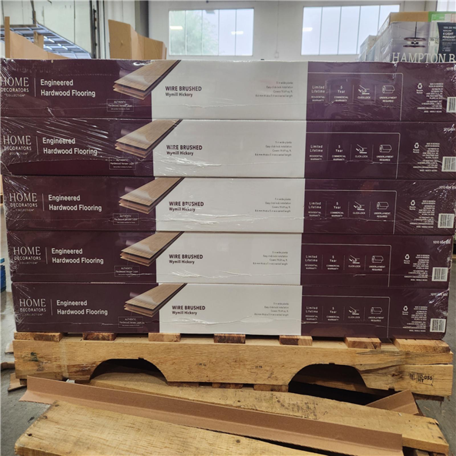 Phoenix NEW Home Decorators Collection Wymill Hickory 3/8 in. T x 5 in. W Click-Lock Wire Brushed Engineered Hardwood Flooring (492 sq. ft./25 case)