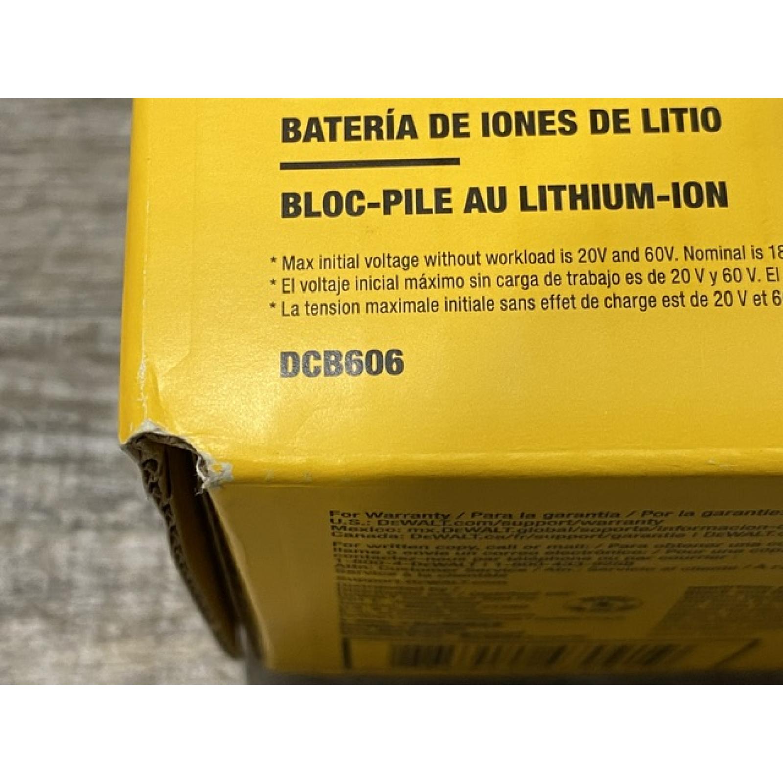NEW - DEWALT FLEXVOLT 20V/60V MAX Lithium-Ion 6.0Ah Battery Pack