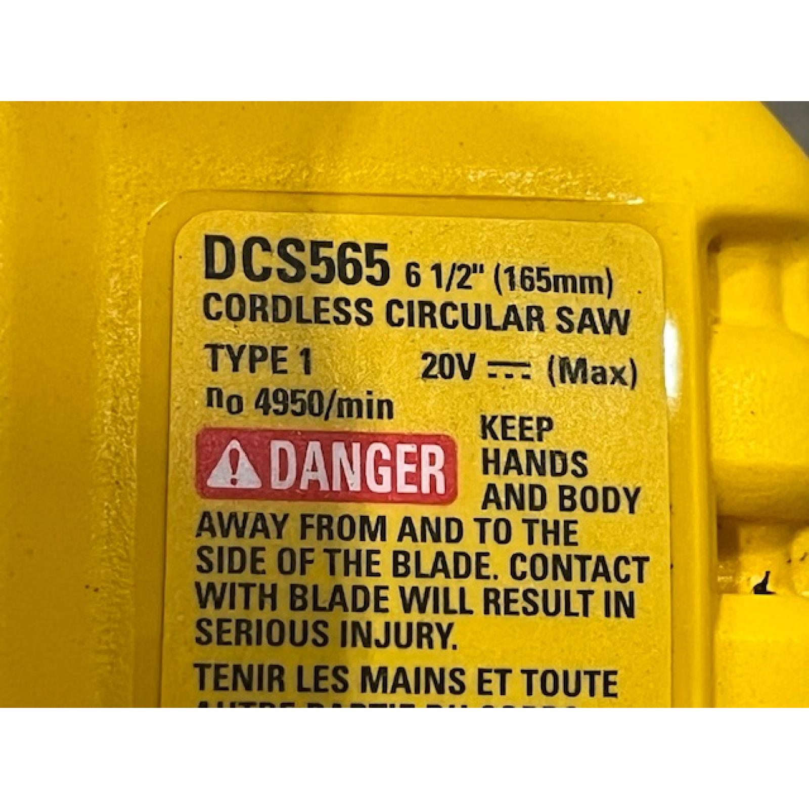 AS-IS DEWALT 20V MAX Cordless Brushless 6-1/2 in. Sidewinder Style Circular Saw (Tool Only)