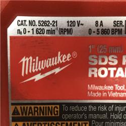 AS-IS Milwaukee 8 Amp Corded 1 in. SDS D-Handle Rotary Hammer