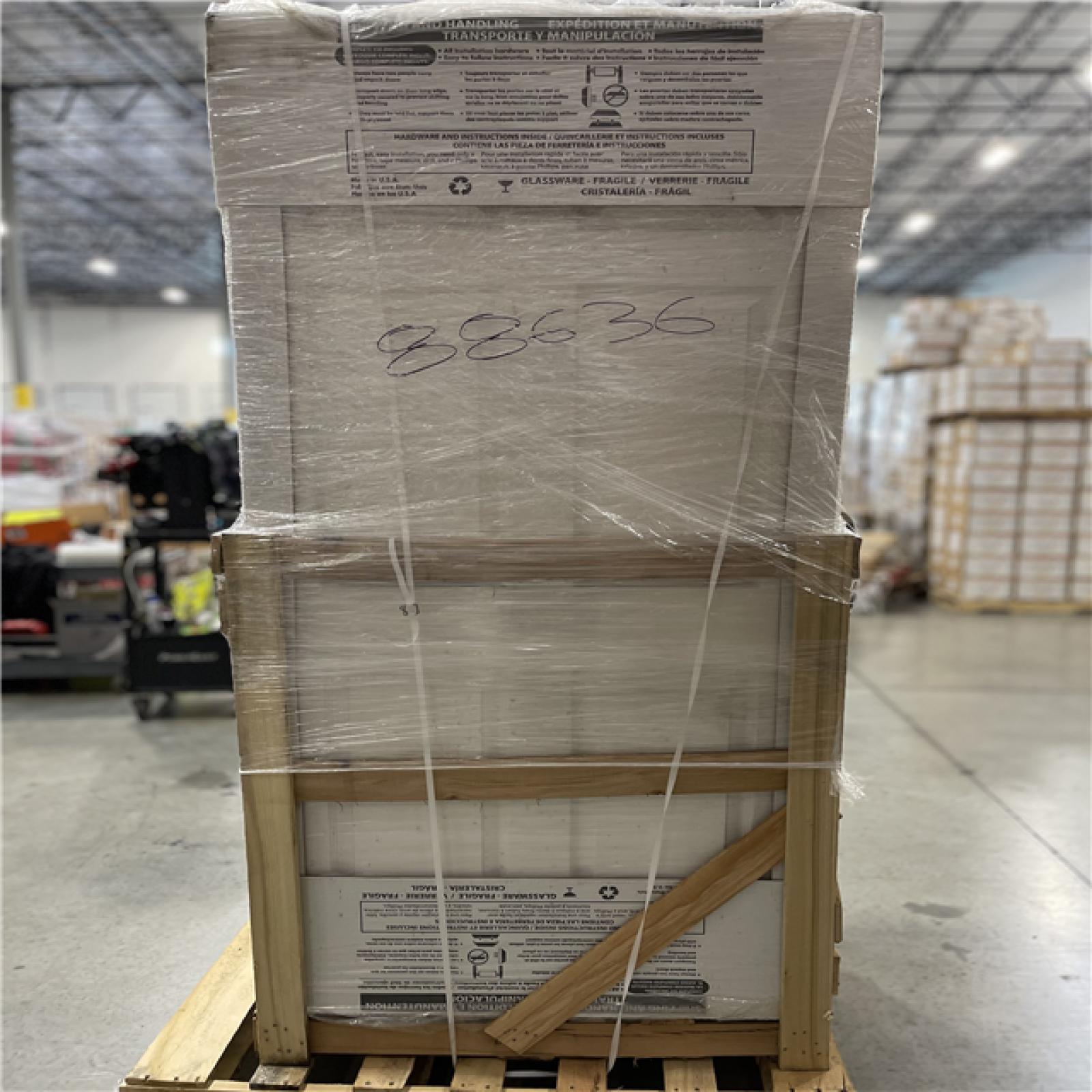 DALLAS LOCATION - 72 X 80 6-Panel White Closet Bypass Door  106 Series PALLET-(8 UNITS)