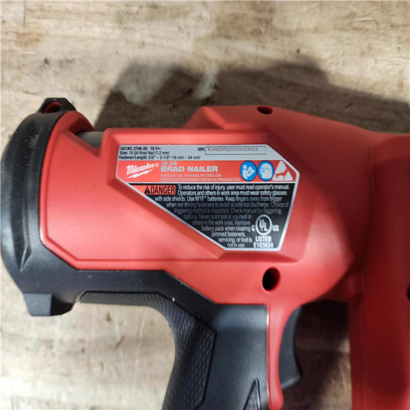 HOUSTON LOCATION - AS - IS Milwaukee FUEL 18-Volt Lithium-Ion Brushless Cordless Gen II 18-Gauge Brad Nailer (Tool-Only)